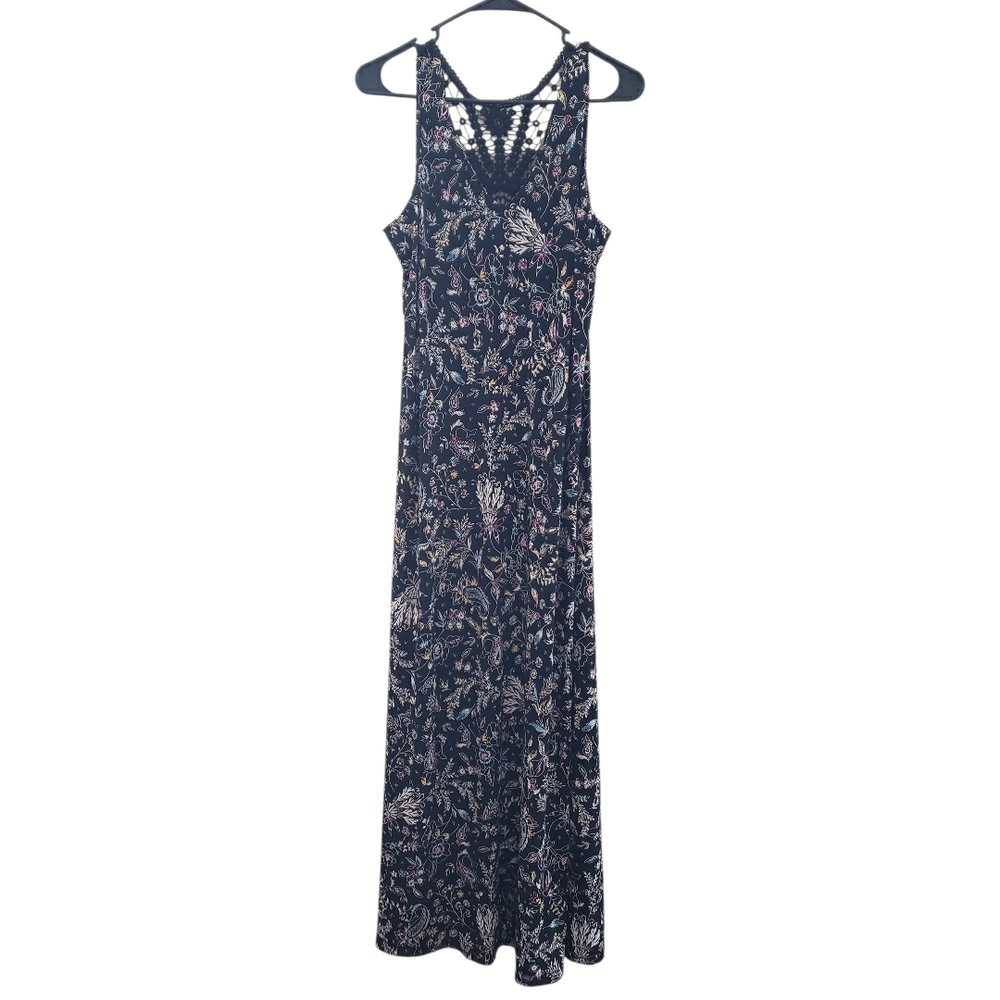 Lane Bryant Black Floral Maxi Dress